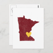 Minnesota Heart briefkaart (maroon) - ! (Voorkant / Achterkant)