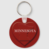 Minnesota Heart Map Sleutelhanger (Voorkant)