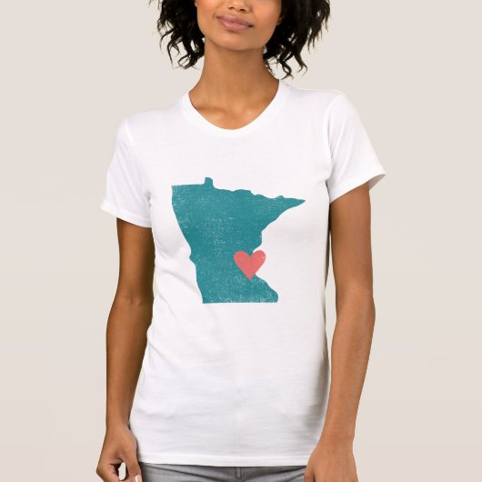 Minnesota Heart shirt (turquoise) - ! (Voorkant)