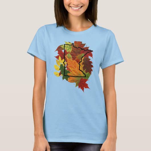 Minnesota herfst laat kleuren vallen t-shirt (Voorkant)