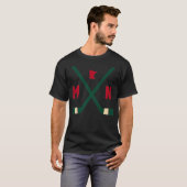 minnesota Hockey Sticks State Outline T-shirt (Voorkant volledig)