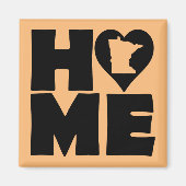Minnesota Home Heart State Fridge Magnet (Voorkant)