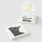 Minnesota Home Marmeren Steen Onderzetter (Zijkant)