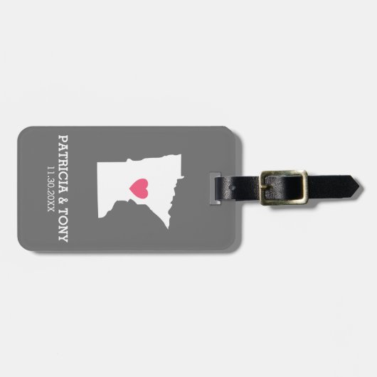 Minnesota Home State Love met optisch hart Bagagelabel (Voorkant horizontaal)