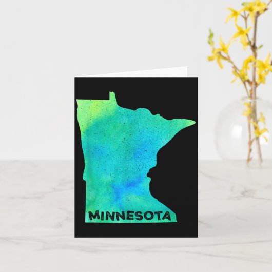 Minnesota Home State Women Men Kid Roots Map Love  Kaart (Gele Bloem)