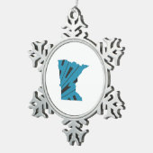 Minnesota Home Tin Sneeuwvlok Ornament (Rechts)