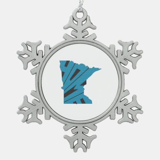 Minnesota Home Tin Sneeuwvlok Ornament (Voorkant)