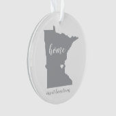 Minnesota Hometown Personalized Ornament (voorkant)