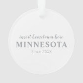 Minnesota Hometown Personalized Ornament (achterkant)