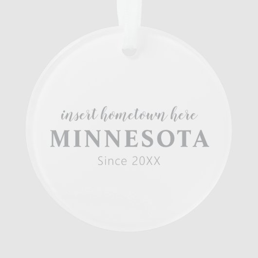 Minnesota Hometown Personalized Ornament (achterkant)