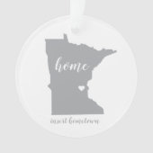 Minnesota Hometown Personalized Ornament (voorkant)