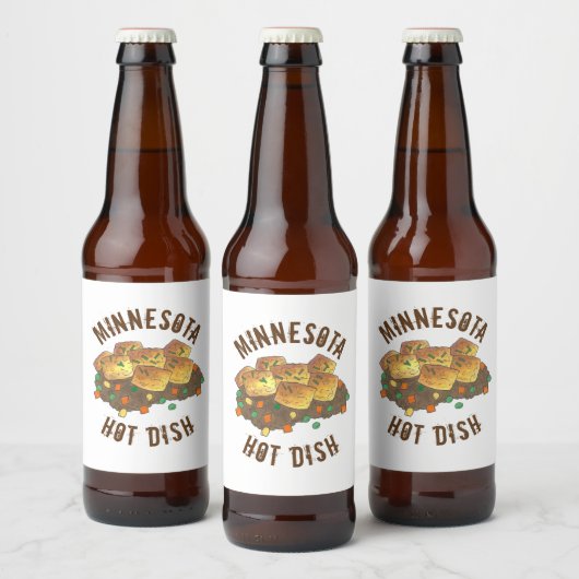 Minnesota Hot Dish Tater Tot Casserole Bier Etiket (Flessen)