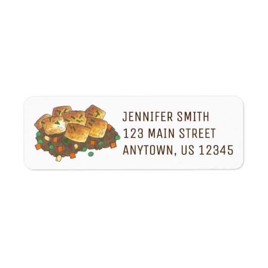 Minnesota Hot Dish Tater Tot Casserole Etiket (Voorkant)