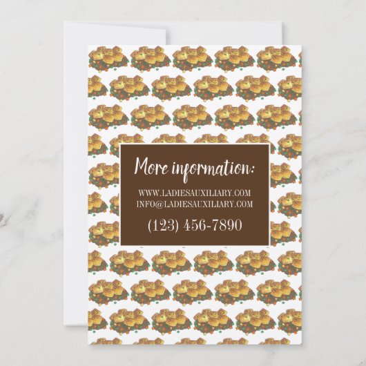 Minnesota Hot Dish Tater Tot Casserole Kaart (Achterkant)