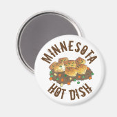 Minnesota Hot Dish Tater Tot Casserole Magneet (Voorkant / Achterkant)