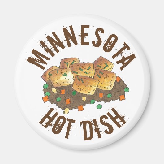 Minnesota Hot Dish Tater Tot Casserole Magneet (Voorkant)