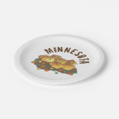 Minnesota Hot Dish Tater Tot Casserole Papieren Bordje (Gekanteld)