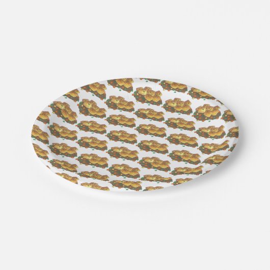 Minnesota Hot Dish Tater Tot Casserole Papieren Bordje (Gekanteld)