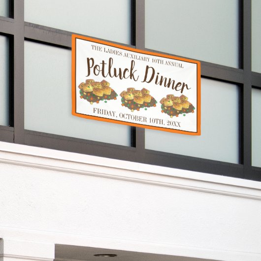 Minnesota Hot Dish Tater tot Casserole Potluck Spandoek (Buitenkant Gebouw)