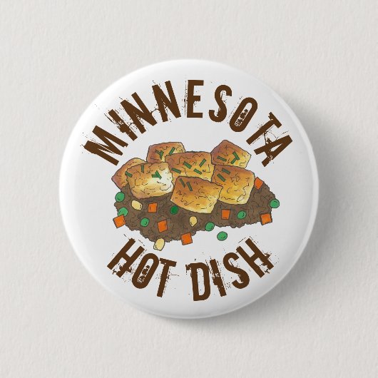 Minnesota Hot Dish Tater Tot Casserole Ronde Button 5,7 Cm (Voorkant)