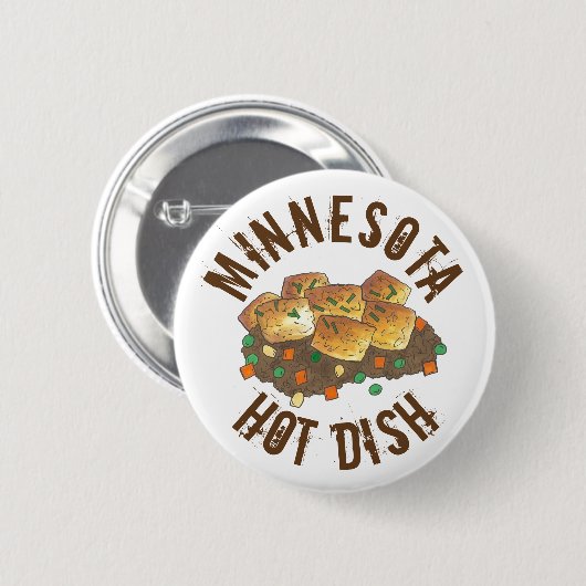 Minnesota Hot Dish Tater Tot Casserole Ronde Button 5,7 Cm (Voorkant /achterkant)