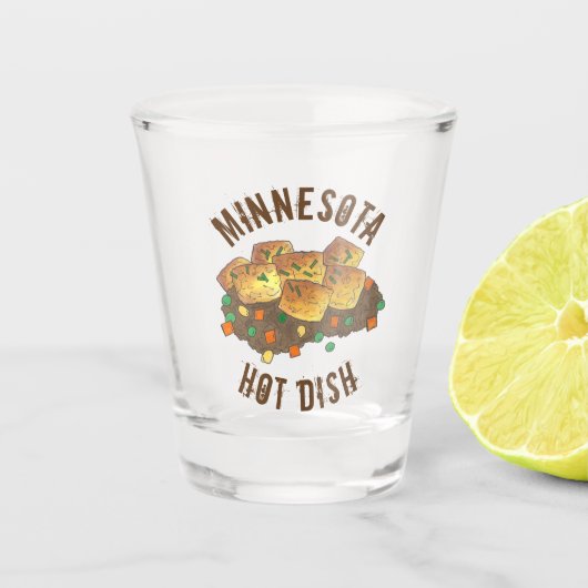 Minnesota Hot Dish Tater Tot Casserole Shot Glas (Voorkant)
