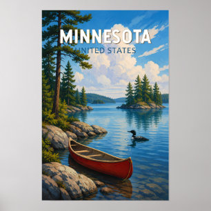Minnesota Illustratie Reis Kunst Vintage Poster