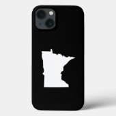 Minnesota in wit en zwart Case-Mate iPhone case (Achterkant)