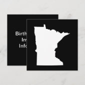 Minnesota in wit en zwart kaart (Voorkant / Achterkant)