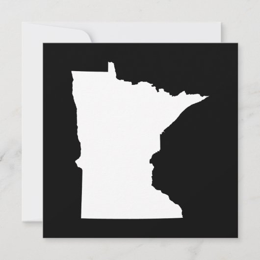 Minnesota in wit en zwart kaart (Voorkant)