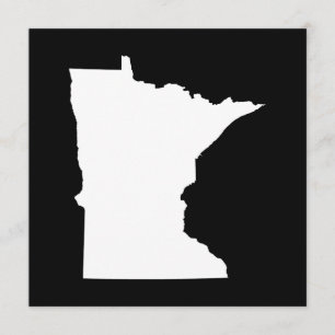 Minnesota in wit en zwart kaart