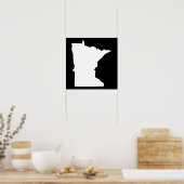 Minnesota in wit en zwart poster (Keuken)