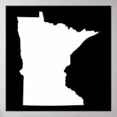 Minnesota in wit en zwart poster (Voorkant)