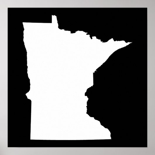 Minnesota in wit en zwart poster (Voorkant)