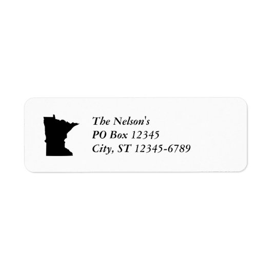 Minnesota in zwart en wit etiket (Voorkant)