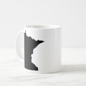 Minnesota in zwart en wit koffiemok (Voorkant links)
