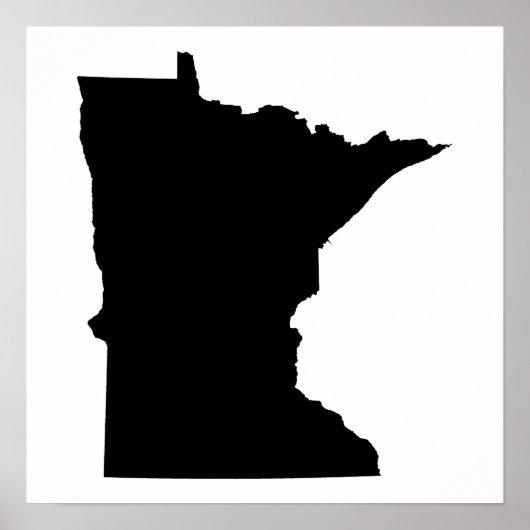 Minnesota in zwart en wit poster (Voorkant)