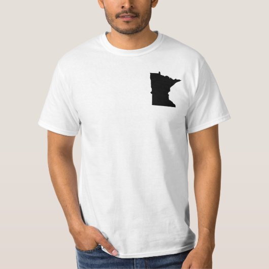 Minnesota in zwart en wit t-shirt (Voorkant)