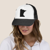 Minnesota in zwart en wit trucker pet (In situ)