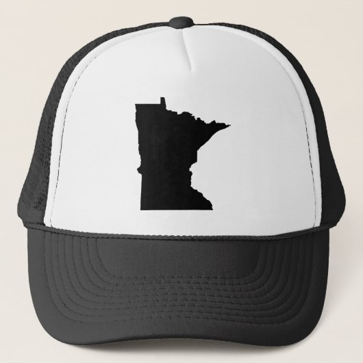 Minnesota in zwart en wit trucker pet (Voorkant)