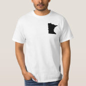 Minnesota in zwart-wit t-shirt (Voorkant)