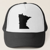 Minnesota in zwart-wit trucker pet (Voorkant)