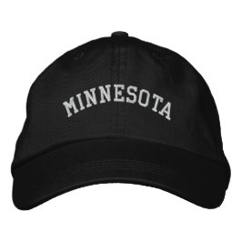 Minnesota Ingeborduurd, verstelbaar Pet zwart