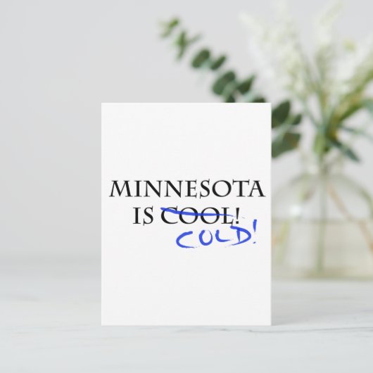 Minnesota is Cool - en Cold! Briefkaart (Staand voorkant)