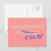 Minnesota is Cool - en Cold! Briefkaart (Voorkant / Achterkant)