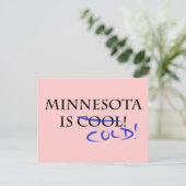 Minnesota is Cool - en Cold! Briefkaart (Staand voorkant)