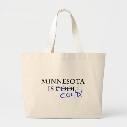 Minnesota is Cool - en Cold! Grote Tote Bag (Voorkant)