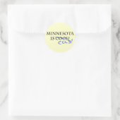 Minnesota is Cool - en Cold! Ronde Sticker (Tas)
