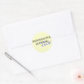 Minnesota is Cool - en Cold! Ronde Sticker (Envelop)