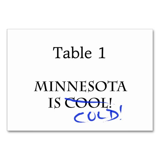 Minnesota is kool kaart (Voorkant)